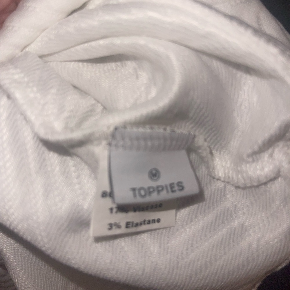 Chic White Two Piece outfit Women's Flare Crop Pants size Medium - Picture 8 of 10